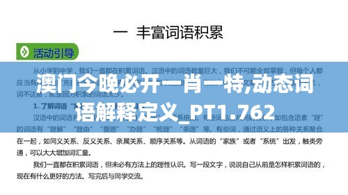 澳门今晚必开一肖一特,动态词语解释定义_PT1.762